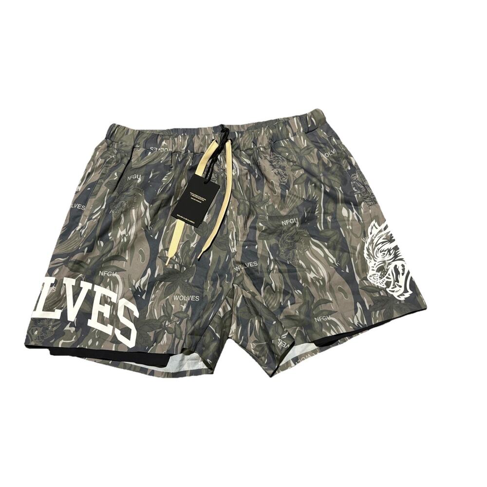 Darc Sport Camouflage Athletic Shorts - Green and Black